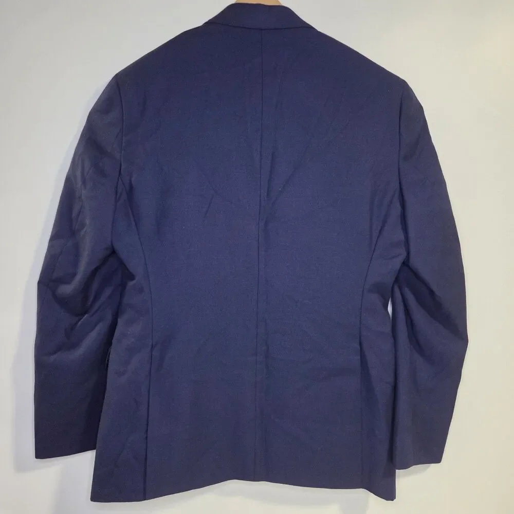 Joseph Abboud Slim Fit Soft Expression Super 100s Navy Blue Two Button Blazer 40